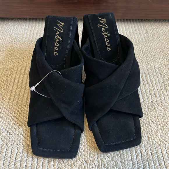 Matisse Women's Dawson Suede Leather Sandal Mule Block Heel size 8.5 NWOB - Picture 3 of 10